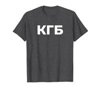 KGB de l'OLD CCCP USSR Fédération Russe T-Shirt, Homme, Chiné Foncé, M