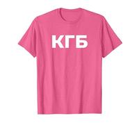 KGB de l'OLD CCCP USSR Fédération Russe T-Shirt, Homme, Rose Chiné, XXL