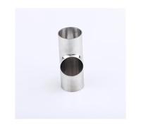KGBHSCTTIE 304/316 Stainless Steel Short Welded Flat Mouth Tee Pipe Fittings Inside and Outside Mirror Polished Equal Diameter T-Shaped Tee(SS316,1")