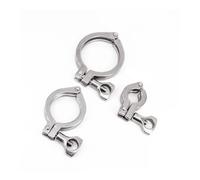 KGBHSCTTIE K25.4-119mm 0.5" 0.75" 1" 1.5" 2" 2.5" 3" 4" Tri Clamp SUS 304 Stainless Steel Pipe Fitting Connector (K91mm 300g)