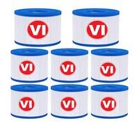 KGC VI Filtre pour Spa, VI Filtre Cartouche Piscine Filtrantes, Cartouche VI Filtrante - Compatible avec Bestway 58323E, Compatible avec Coleman Saluspa 90427E, Compatible avec Lay-Z-Spa (8PCS)
