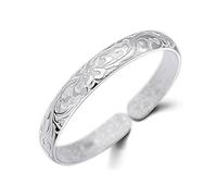 KGDUYC 1 bracelet jonc plaqué argent, réglable, élégant bracelet nuage, bracelet en argent pour femme, cadeau de bijoux pour femmes, filles, anniversaire de femme pour femmes et filles (argent)