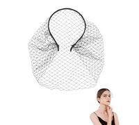 KGDUYC 1 Piece Black Mesh Headband, Mesh Hairband with Veil for Ladies, Elegant Vintage Veil, Tea Party Veil with Hairband, Veil Headband for Ladies and Girls (Black)