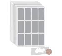 KGDUYC 100 Pièces Autocollants à gratter - 41 x 72 mm, à gratter, étiquettes argentées, étiquettes à gratter, pour révéler le sexe du ticket de loterie à gratter (gris)