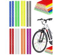 KGDUYC 16 pièces Réflecteur de Rayon de Vélo,Tubes Réflecteurs pour Rayons de Vélo,Réflecteurs de Rayons,360° Visibilité et Montage Facile,Catadioptres pour vélos composés de matière réfléchissante