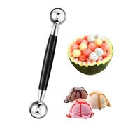 KGDUYC 1PCS Paquet de Cuillère À Boule de Melon À Fruits Double Face, 18 cm Cuillère Parisienne de Melon 2 en 1 Cuillère À Boule en Acier Inoxydable