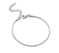 KGDUYC 2 pièces Bracelet Femme Argent Fermoir à Homard Charms Bracelet Réglables Bracelets à Faire Soi-Même Chaîne Serpent Bracelets pour Femme Homme Bracelets en Argent Bijoux Cadeaux avec Boîte