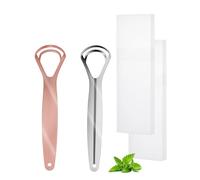 KGDUYC 2 Pièces Gratte Langue pour adultes, 2023 Tongue Scraper Aacier Inoxydable guérit la mauvaise haleine, pour une haleine fraîche en quelques secondes - 2 Color, inclus Étui pratique