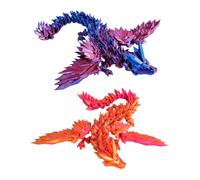 KGDUYC 2 pièces Jouets Dragons, figurine dragon Mini Dragons, Souvenirs Fête pour Les Garçons Enfants,Monde Animal Matières de Sécurité Non Toxiques ABS Dragon Vinyle Plastique