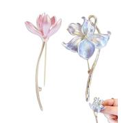 KGDUYC 2pcs broche decollete femme，Fantaisie Femmes Mode Broche Rhinestone, Broche de Fixation de Vêtements, Chic Le Lot de Broches Accessoires du Élégant Comme Cadeau pour Filles，broche lotus