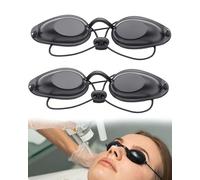 KGDUYC 2pcs Lunettes Bronzage, Lunettes de Solarium, Silicone Souple Durable Confortable, lunette infrarouge，Lunettes de Protections Noir Convient à la Clinique de Beauté ou à la Maison