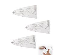 KGDUYC 3 pc gabarit parabolique maths, gabarit courbe, règle parabolique, gabarit dessin parabolique, gabarit courbe géométrique règle pour étudiants, bureaux, dessinateurs, cosinus tangentes