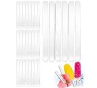 KGDUYC 30 bâtonnets en acrylique - Bâtons de glace réutilisables - Moule à cake pops - Bâtons de glace transparents pour bâtonnets de gâteau pour glaces maison, gâteaux, desserts