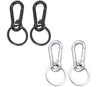 KGDUYC 4pcs Mousqueton Amovible- mousquetons pour Porte-clés en métal- Mousqueton Anti-Rouille - Mousqueton en métal à Suspendre dans Un Sac à Dos - Voyage, Camping