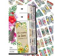 KGDUYC 5 feuilles onglet bible francais,marque page bible,bible journaling,Autocollants set d'onglets d'indexation de la Bible, ，Marque-pages bibliques pour femmes ，bible femme (Multicolore)