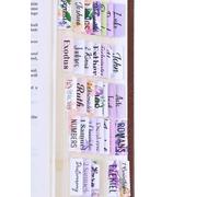 KGDUYC 5 feuilles onglet bible francais,marque page bible,bible journaling,Autocollants set d'onglets d'indexation de la Bible, ，Marque-pages bibliques pour femmes ，bible femme (Violet)