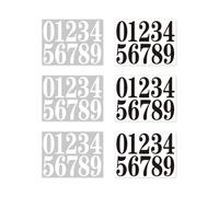 KGDUYC 6 Feuilles 60 pcs Autocollant de Numéros Boîte aux Lettres 4‘’/10cm, Chiffres Adhesifs Numérotés Number Stickers, Autocollants Numérotés en Vinyle Number Stickers pour Extérieur