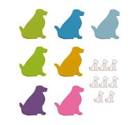 KGDUYC 7 Pièces(210 Feuilles) blocs de notes adhésives en forme de chien avec 7pcs trombones, notes autocollantes en forme de chien, marque-pages, drapeaux