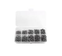 KGDUYC Jinlaili Hameçon de Pêche, 600 PCS Hameçons Barbelés en 10 Tailles, Crochets de Pêche, Hameçon à Carpe en Acier Carbone avec Boîte Plastique, 3# - 12#