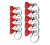 KGDUYC Lot de 10 colliers de serrage réglables - 16-27 mm - 25-40 mm - Avec poignée - Pour tuyau d'eau, de gaz, de jardin, de piscine