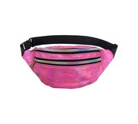 KGDUYC Sac Banane, Sacoche Banane Ville Unisexe à Effet Holographique, Sac Etanche Multi-Poches Mode Imperméable Cuir PU pour Voyage Randonnée Camping Loisir - pêche