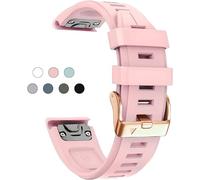 KGFCE Bracelet de rechange rapide en silicone pour Garmin Fenix 6S 5S 7S 20 mm Boucle or rose