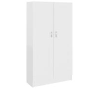 KGFHERENB Bibliothèque blanche 82,5 x 30,5 x 150 cm avec portes | Étagère polyvalente avec 4 compartiments ouverts et 2 portes pour salon, bureau ou couloir en bois