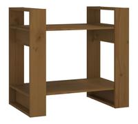 KGFHERENB Bibliothèque séparateur de pièce en pin massif Marron miel 60 x | Étagère ouverte en pin massif marron miel pour salon et bureau, flexible comme séparateur de pièce.