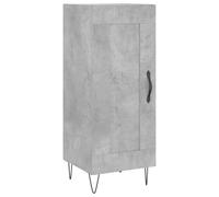 KGFHERENB Buffet gris béton 34,5 x 34 x 90 cm Commode avec porte | Armoire d'appoint fine aspect béton pour salon et couloir avec triple étagère et montage flexible sur porte.