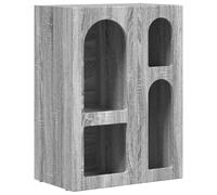 KGFHERENB Buffet gris Sonoma 59 x 35 x 80,5 cm Commode en bois | Armoire d'appoint compacte pour salon et salle à manger avec beaucoup d'espace de rangement et surface facile d'entretien.