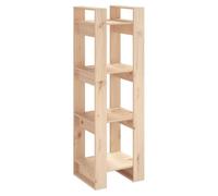KGFHERENB Étagère sur pied en pin massif 41 x 35 x 125 cm | Étagère compacte en bois de pin non traité pour salon et bureau. Ouvert des deux côtés comme séparateur de pièce.