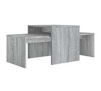 KGFHERENB Lot de 2 tables basses gris Sonoma en bois 100 x 48 x 40 cm | Ensemble de table basse peu encombrante pour le salon. Utilisation flexible individuellement ou emboîtée les unes dans les