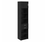 KGFHERENB Meuble haut mural noir aspect chêne 2 pièces 50 x 42,5 x 225 cm | Ensemble de meubles hauts muraux aspect bois moderne pour votre salon. Liberté maximale au sol et espace de rangement