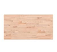 KGFHERENB Plateau de table rectangulaire en bois de hêtre massif - 100 x 50 | Plateau de rechange robuste en bois non traité pour table à manger, table de bar ou bureau dans le bureau et le salon.