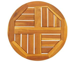 KGFHERENB Plateau de table rond Ø 40 x 2 cm en bois d'acacia massif | Plateau en bois rustique de rechange pour des structures individuelles dans le jardin, sur le balcon ou la terrasse.