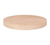 KGFHERENB Plateau de table rond Ø 40 x 4 cm en bois massif chêne non traité | Plateau rustique en bois véritable pour tables d'appoint dans le salon ou les tables de chevet dans la chambre à coucher