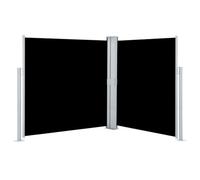 KGFHERENB Store latéral double face - Noir - 140 x 600 cm - Protection contre le vent - Extensible - Protection contre le vent - Pour terrasse, balcon - Protection visuelle - Pare-vent - Séparateur de