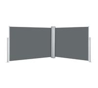 KGFHERENB Store latéral extensible anthracite - 120 x 1000 cm - Double store latéral pour jardin, terrasse et balcon - Protection contre le vent et les regards indiscrets - En polyester - Avec cadre
