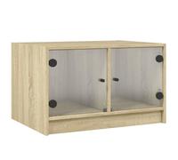 KGFHERENB Table basse avec portes en verre chêne Sonoma 68 x 50 x 42 cm