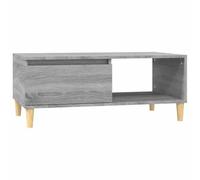 KGFHERENB Table basse gris Sonoma 90 x 50 x 36,5 cm Table de salon | Table d'appoint scandinave pour salon avec tiroir et compartiment ouvert pour ranger vos livres.