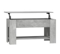 KGFHERENB Table basse réglable en hauteur avec espace de rangement Gris | Le plateau relevable en hauteur transforme la table de salon de manière flexible en une table d'écriture ou de salle à manger