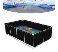 Kgfvesdc Aquarium Ornemental Portable(H:0.8m),RéServoir en Toile Robuste,RéSistant Au Gel,éTanche des Deux CôTéS,pour Le Camping, Le Jardin, L'ArrièRe-Cour,Bassin à Poissons Ornementaux