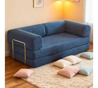 Kgfvesdc Canapé Modulable en Mousse,Canapé D Angle Convertible Compressé sous Vide [Largeur : 2 M / 2 Dossier,Bleu,Aucun Montage NéCessaire] ExpéDié Compressé Convient Convient pour Le Salon Bureau