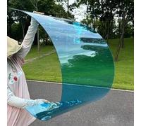 Kgfvesdc Feuille De Toit en Fibre De Verre, Feuille De Plastique Transparente LéGèRe, Pare Pluie Bardage, Anti-UV, RéSistant Aux Chocs,Installation Facile à Couper pour Garage,VéRanda(Bleu)