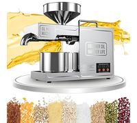 Kgfvesdc Presse à Huile 1000w,Extracteur De Graines De Noix Chaude,Presse à Huile D'Olive Automatique,Acier Inoxydable 304,Avec Thermostat NuméRique Et Minuterie,Pour Noix SéSame CacahuèTes Etc.