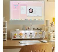 Kgfvesdc Rehausseur Ecran Pc Bureau RéHausseur D'éCran D'Ordinateur,Stabiliser,Forte Portance,pour Pc Ordinateur Portable De Bureau éCran TV Tablette(Sin IluminacióN/Sin Ajuste De Altura)