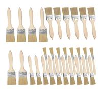 KGGZKG Lot de 30 Pinceaux Peinture 1.27/2.54/3.81/5.08 cm Pinceau Peinture Plat Professionnel Spalter Pinceaux Plat avec Manche en Bois pour Murale Vernis Colles Bricolage Silicone Gesso Teintures