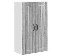 KGHFDVB Armoire murale 60 x 31 x 100 cm en bois Sonoma gris | Matériau en bois, 2 portes et 2 étagères, pour cuisine et garde-manger, max. 60 kg - Nettoyage à l'aide d'un chiffon humide