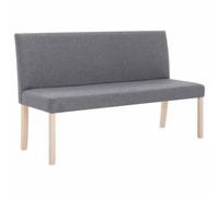 KGHFDVB Banc 139,5 x 54 x 85,5 cm en pin gris clair naturel | Cadre en pin massif, rembourrage en mousse épaisse, housse 100 % polyester, pour couloir et salon, hauteur d'assise 48 cm