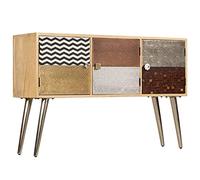 KGHFDVB Buffet en bois massif de mangue, 120 x 30 x 75 cm | Stable, durable, beaucoup d'espace de rangement, montage facile, article de décoration